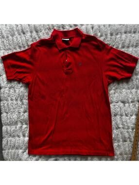 Ben Silver  Men’s Polo Shirt Orange Short Sleeve Golf Shirt Size L